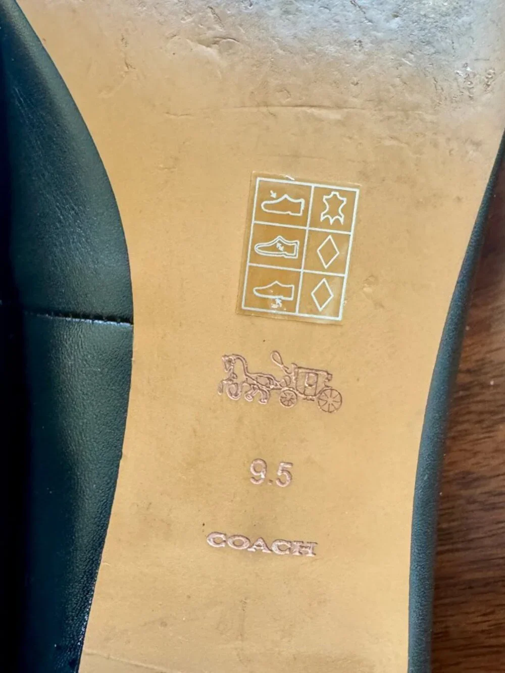 COACH Nea Block Heel Leather Horsebit Loafer